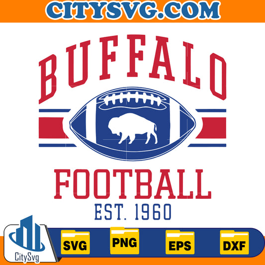 Buffalo Football EST.1960 Svg