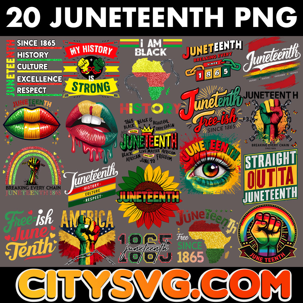 20+ Juneteenth since 1865 Png, Digital Download