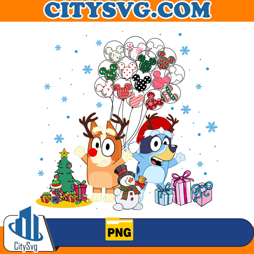 Bluey Chilli Heeler Christmas Png CitySvg