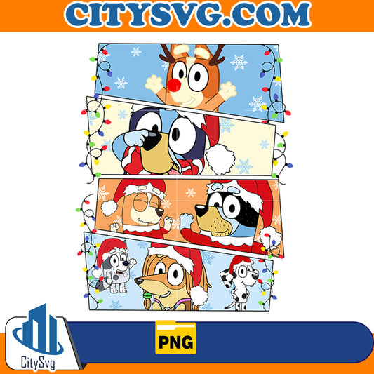 Bluey Family Christmas Png