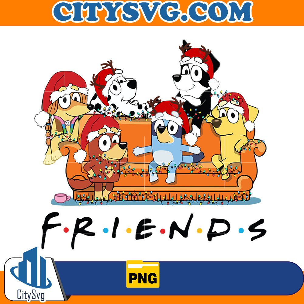 Bluey Family Friends Christmas Png