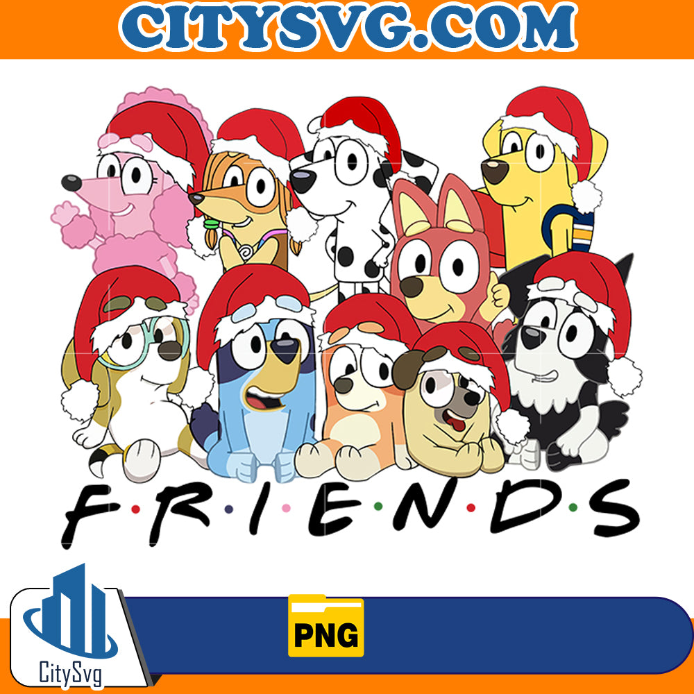 Bluey Family Friends Christmas Png