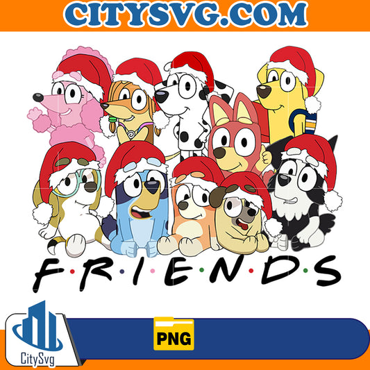 Bluey Family Friends Christmas Png