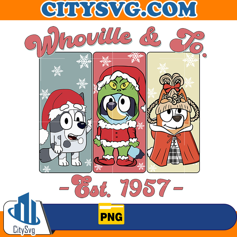 Whoville & Co. Est 1957 Bluey Png