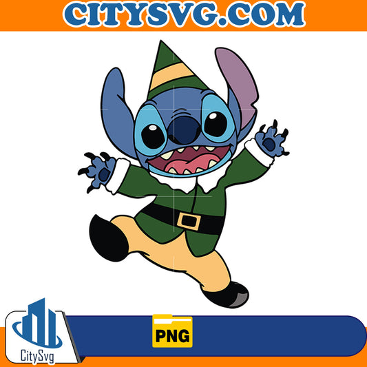 Stitch Elf Christmas Png CitySvg