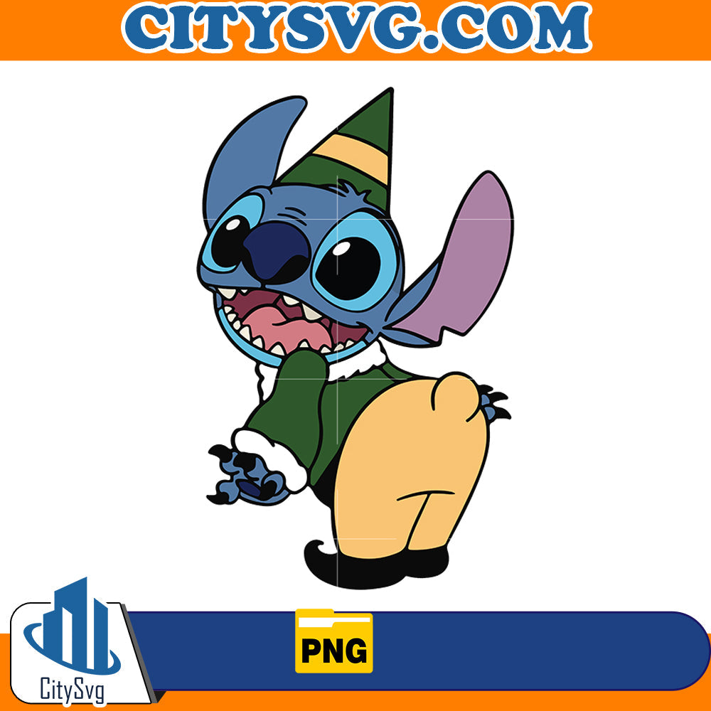 Stitch Elf Christmas Png CitySvg