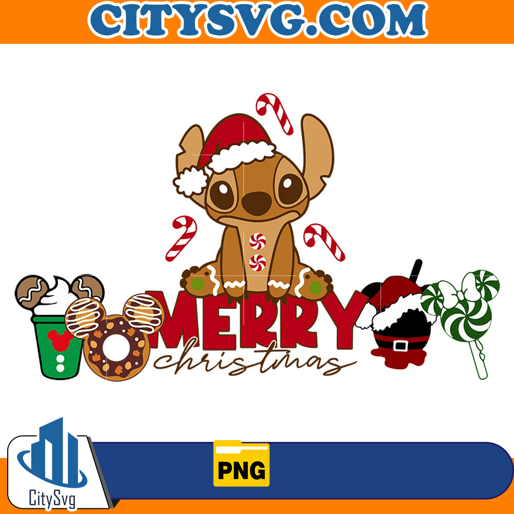 Gingerbread Merry Stitchmas Png