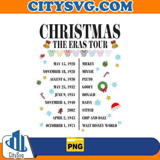 Disney Christmas The eras Tour Png CitySvg