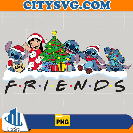 Friends Merry Stitchmas and Lilo Png CitySvg