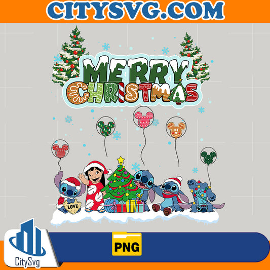 Merry Christmas Lilo and Stitch Png CitySvg