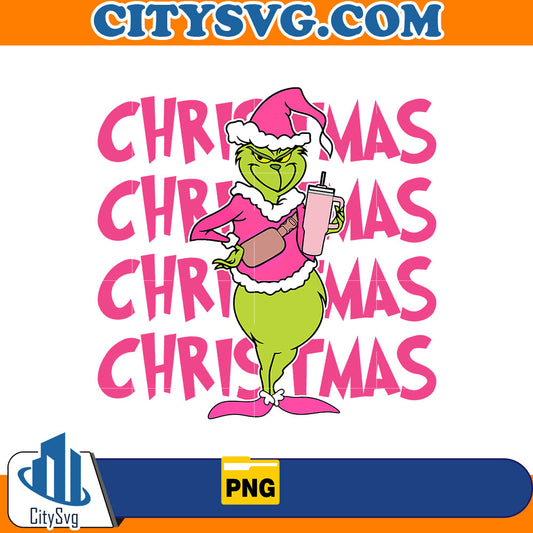 Pink Christmas Grinch Png CitySvg