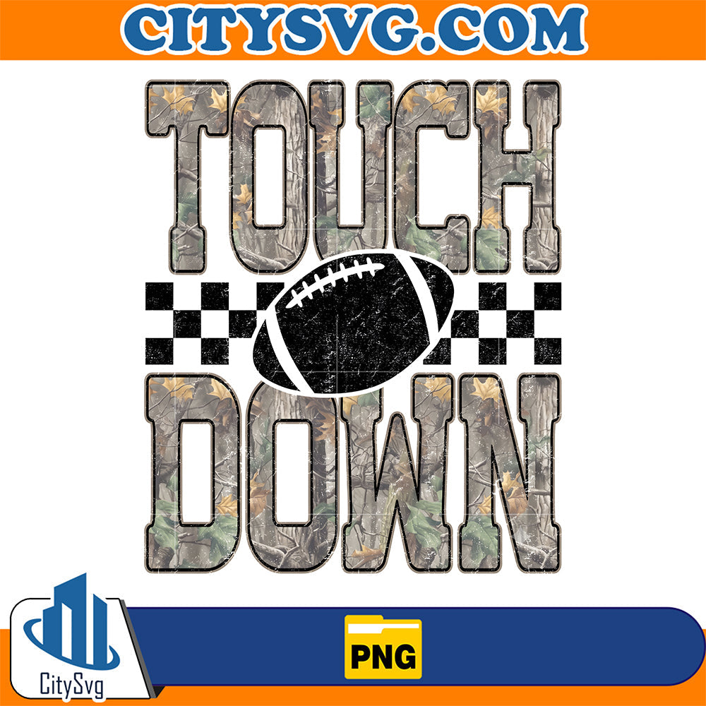 Camo-Checkered-Football-Touchdown-Png