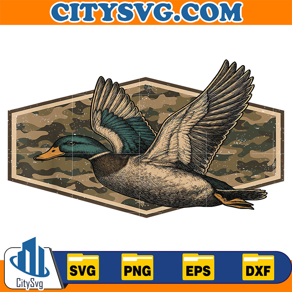 Camo-Ducks-Hunter-Flying-Retro-Mallard-Duck-Hunting-Svg