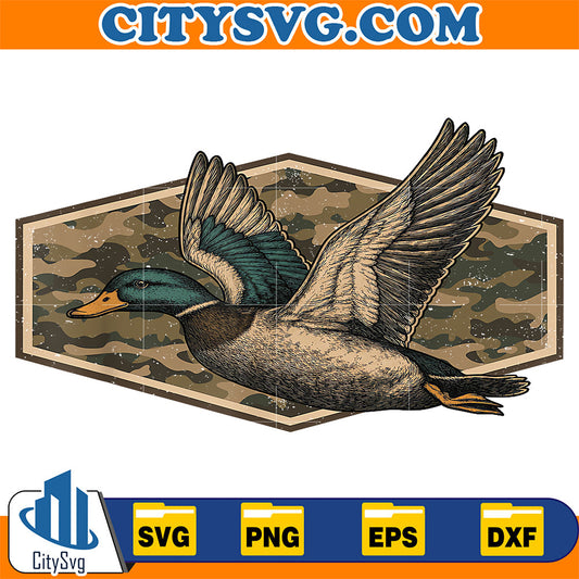 Camo-Ducks-Hunter-Flying-Retro-Mallard-Duck-Hunting-Svg