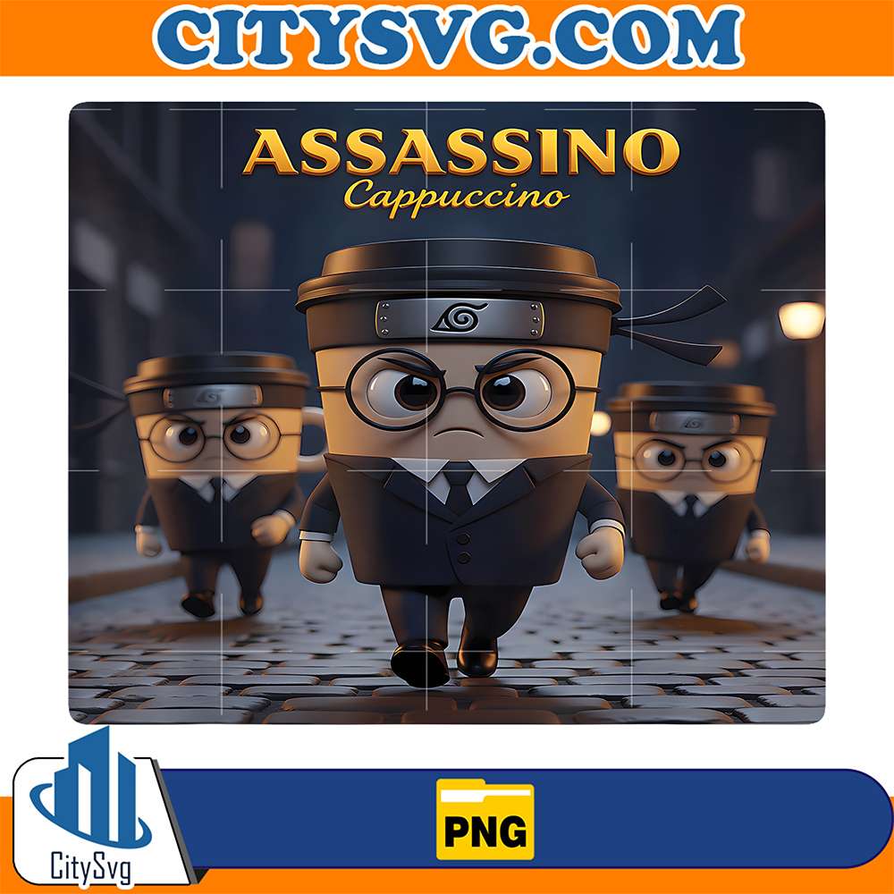 Cappuccino-Assassino-Ninja-Coffee-Cup-Png