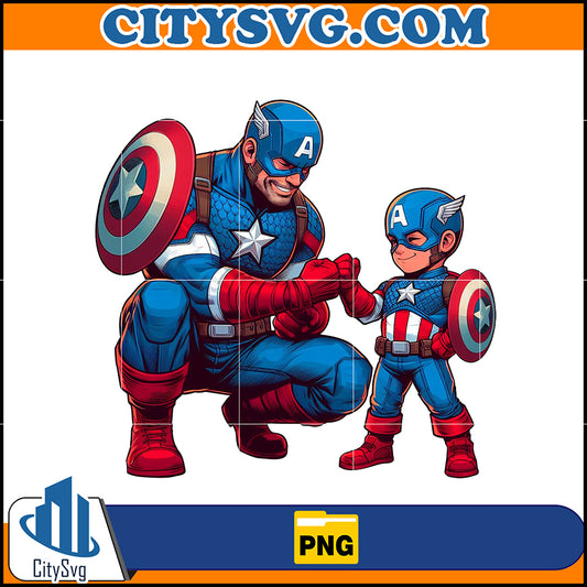 CaptainAmericaDadAndSonPng