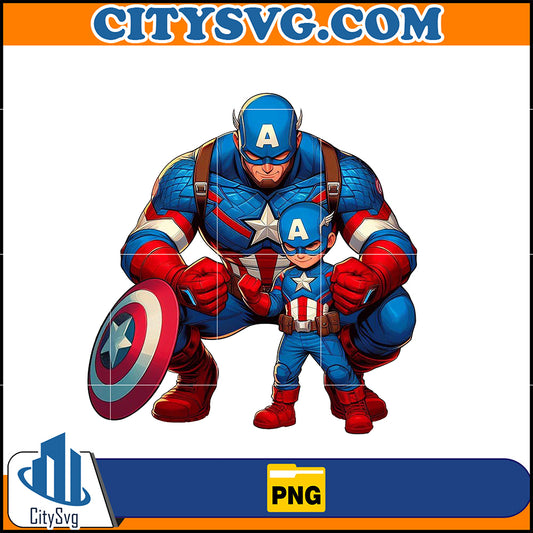 CaptainAmericaDadAndSonPng