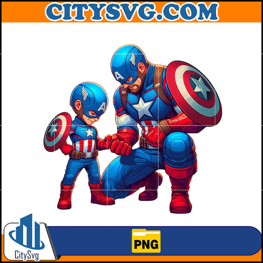 CaptainAmericaDadAndSonPng