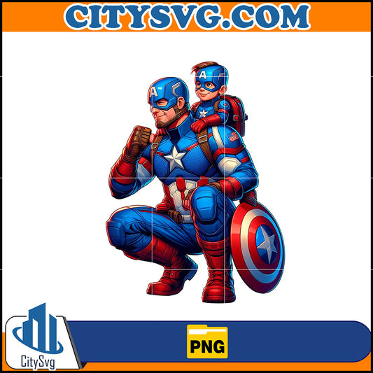 CaptainAmericaDadAndSonPng