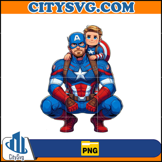 CaptainAmericaDadAndSonPng