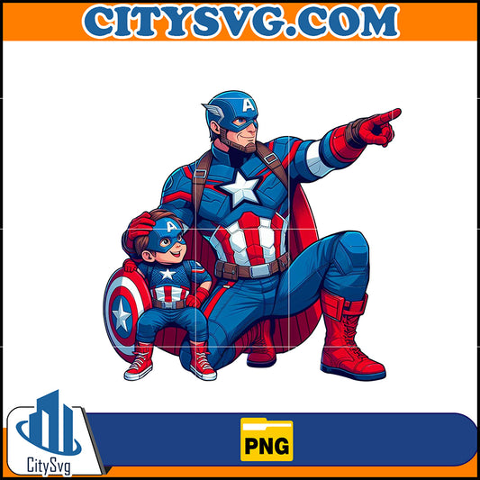 CaptainAmericaDadAndSonPng