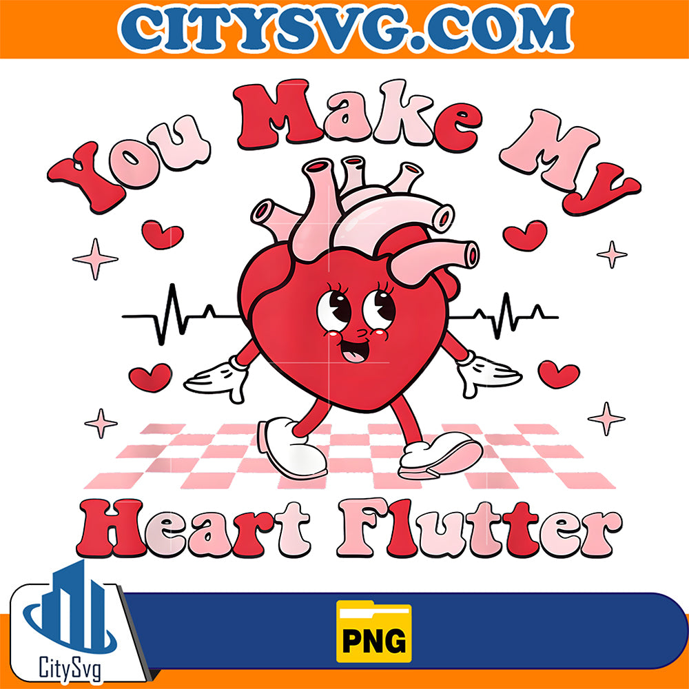 Cardiac-Nurse-Valentine-You-Make-My-Heart-Flutter-Png