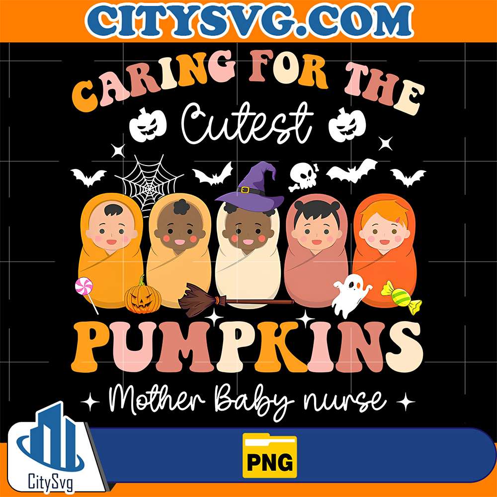 Caring-For-The-Cutest-Pumpkins-Mother-Baby-Nurse-Halloween-Png