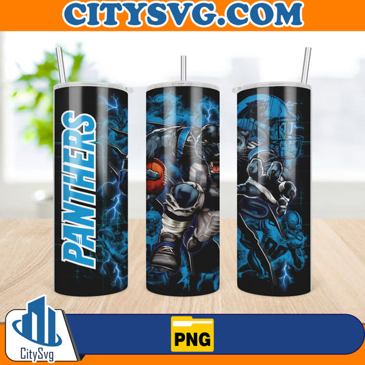 CarolinaPanthers20ozSkinnyTumblerSublimationDesignsPng