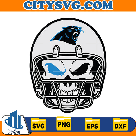 Skull Carolina Panthers Svg