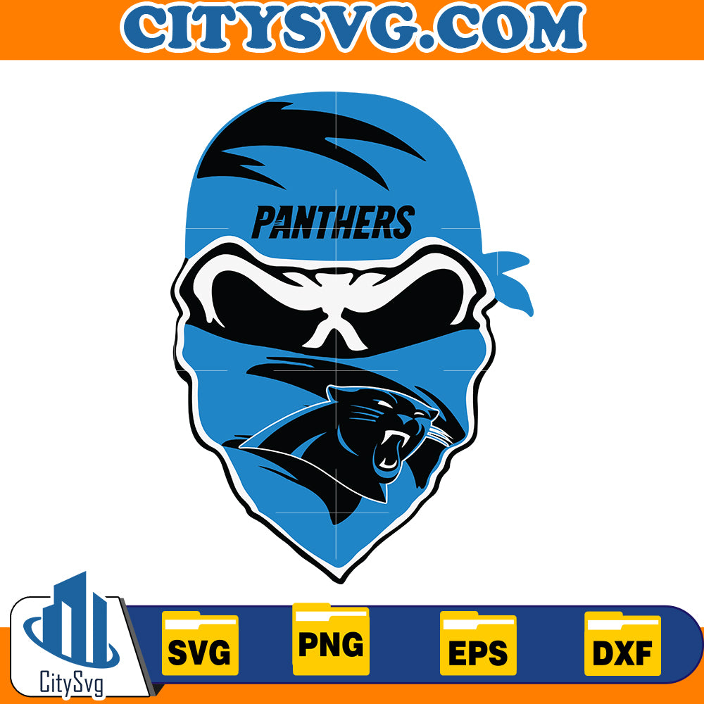 Skull Carolina Panthers Svg