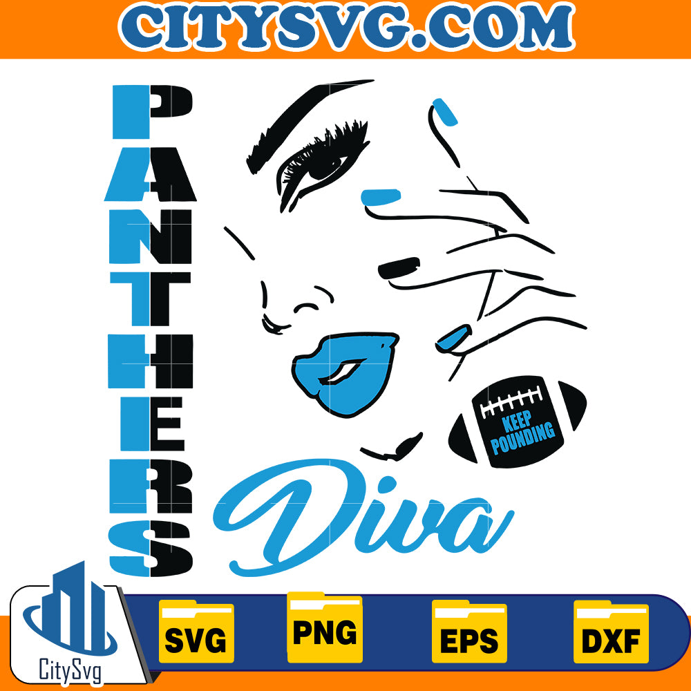 Carolina Panthers Diva Svg