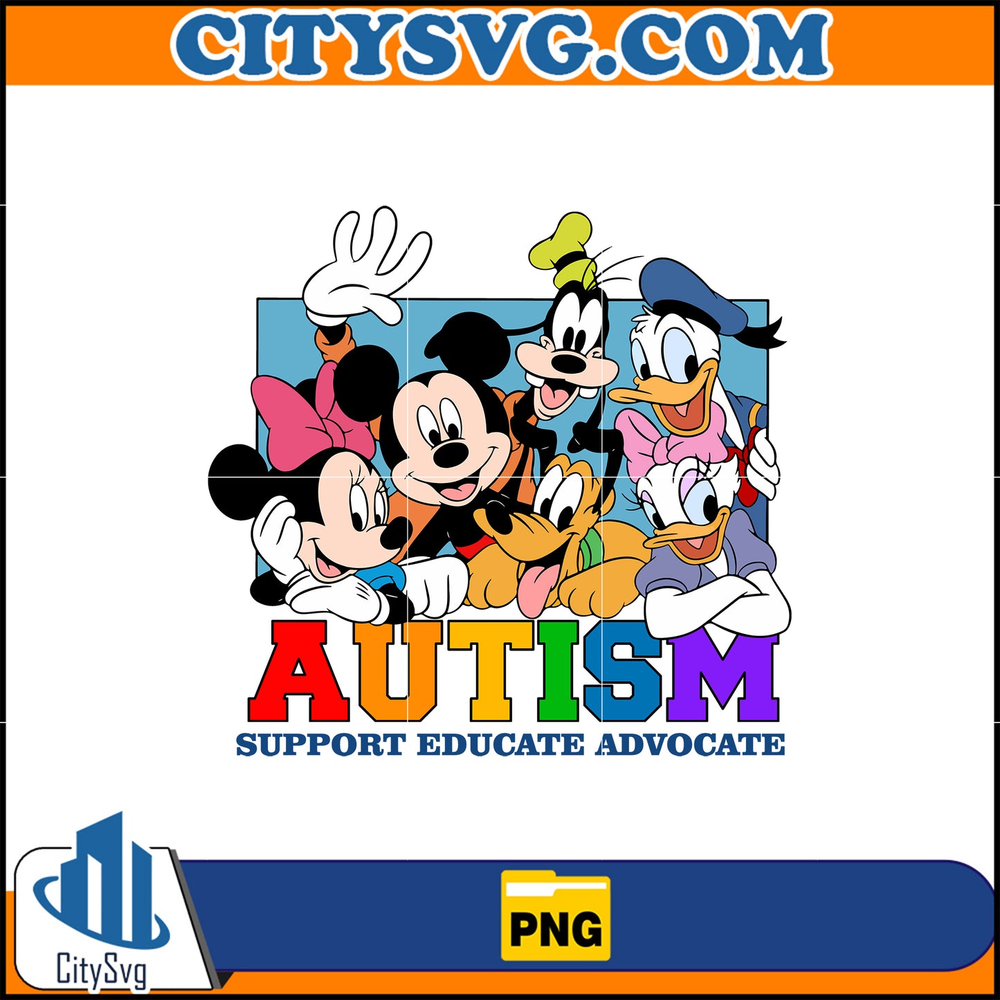 Cartoon Autism Png, Autism Support Educate Advocate Png