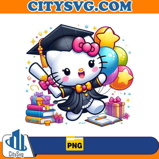 CartoonHelloKittyGraduation2024Png