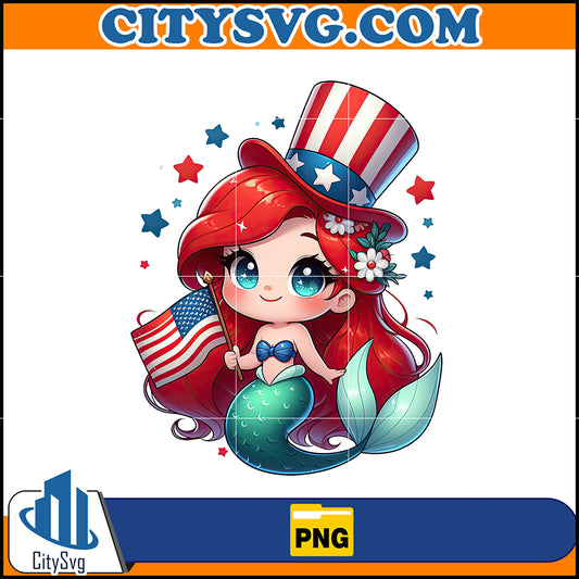 CartoonPrincess4thofJulyPng