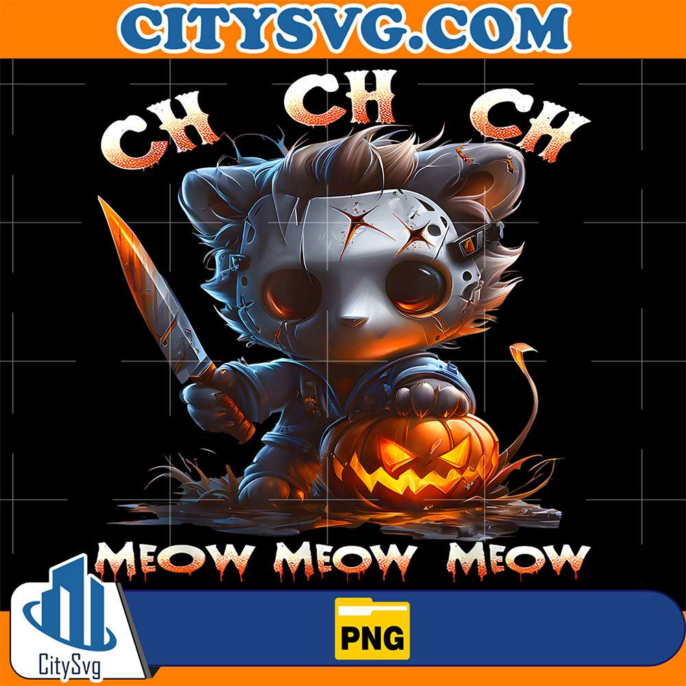 Ch-Ch-Ch-Meow-Meow-Meow-Horror-Movies-Halloween-Costume-Cat-Png