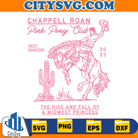 Chappell Roan Pink Pony Club Svg