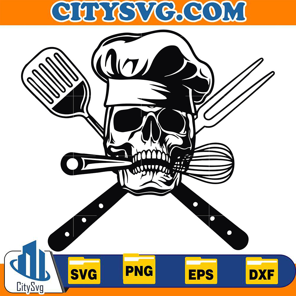 ChefSkullLogoSvg