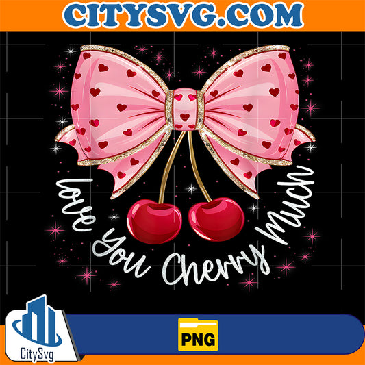 Cherry-And-Bows-Cute-Cherry-Love-You-Cherry-Much-Valentine-Png