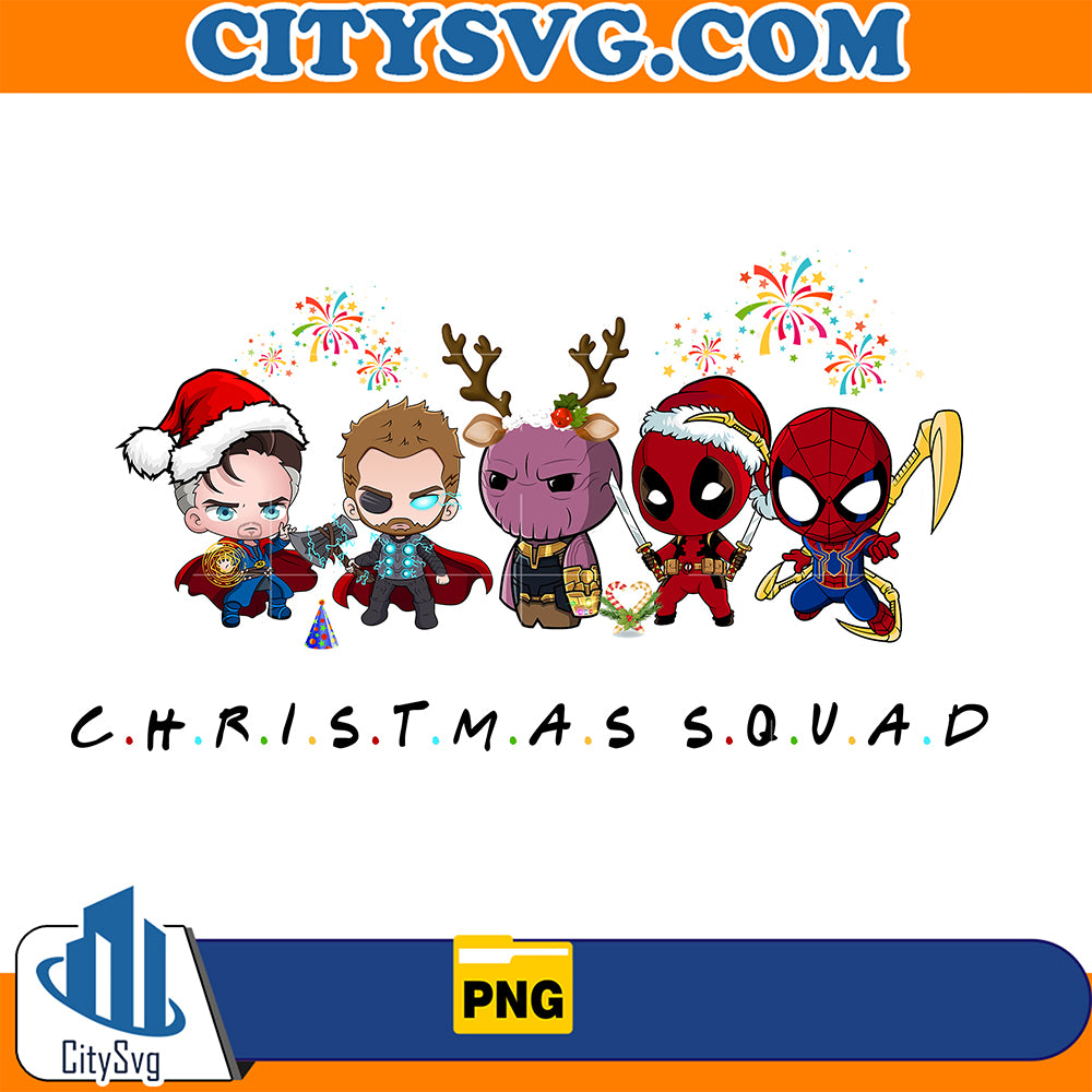 ChibiAvengersChristmasSquadFriendsPng