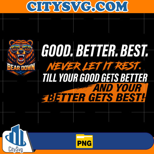 Chicago Football Good Better Best Png CitySvg