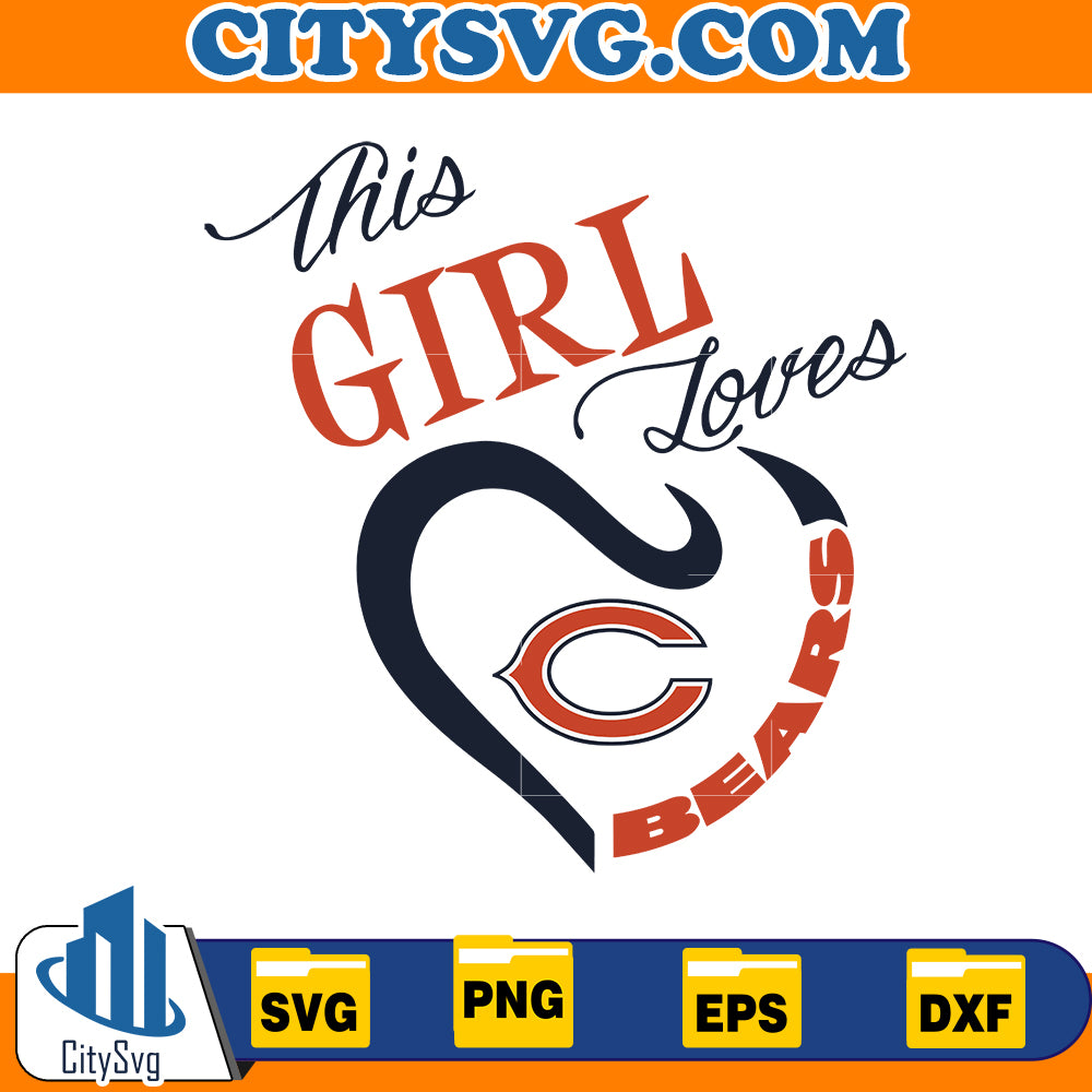 This Girl Loves Chicago Bears Svg