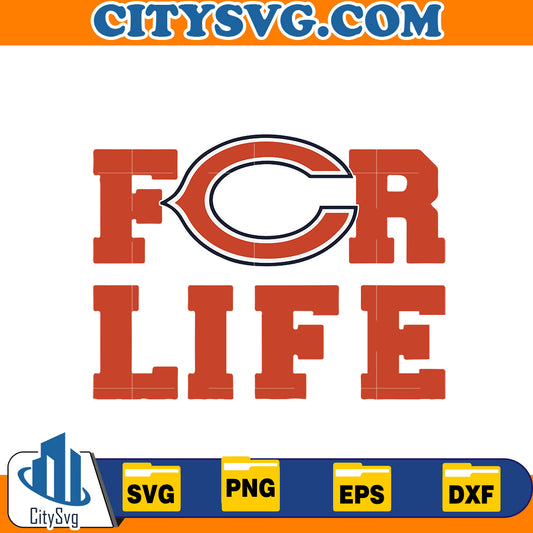 For Life Chicago Bears Svg