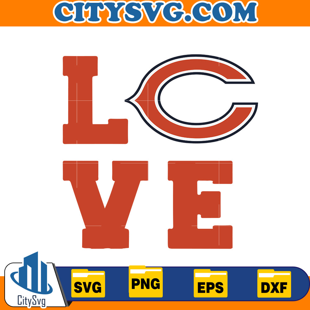 Love Chicago Bears Svg