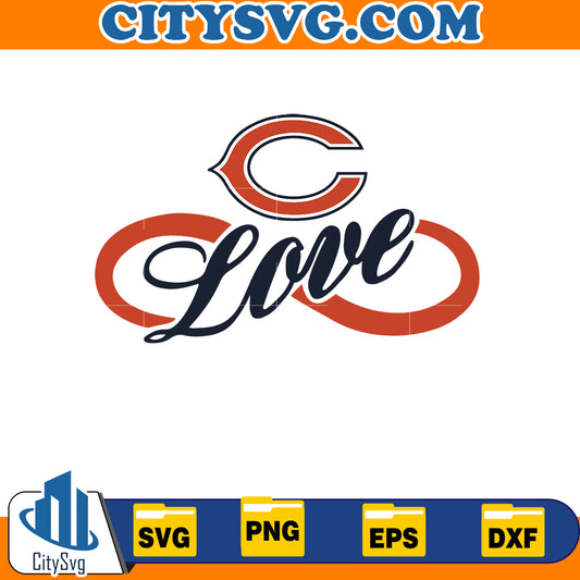 Love Chicago Bears Svg