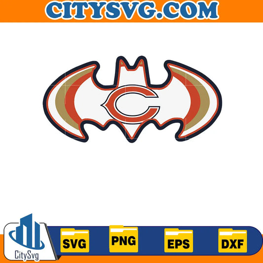 Bat Chicago Bears Svg CitySvg