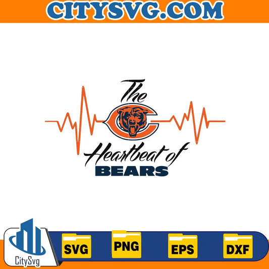 The heartbeat of Chicago Bears Svg CitySvg