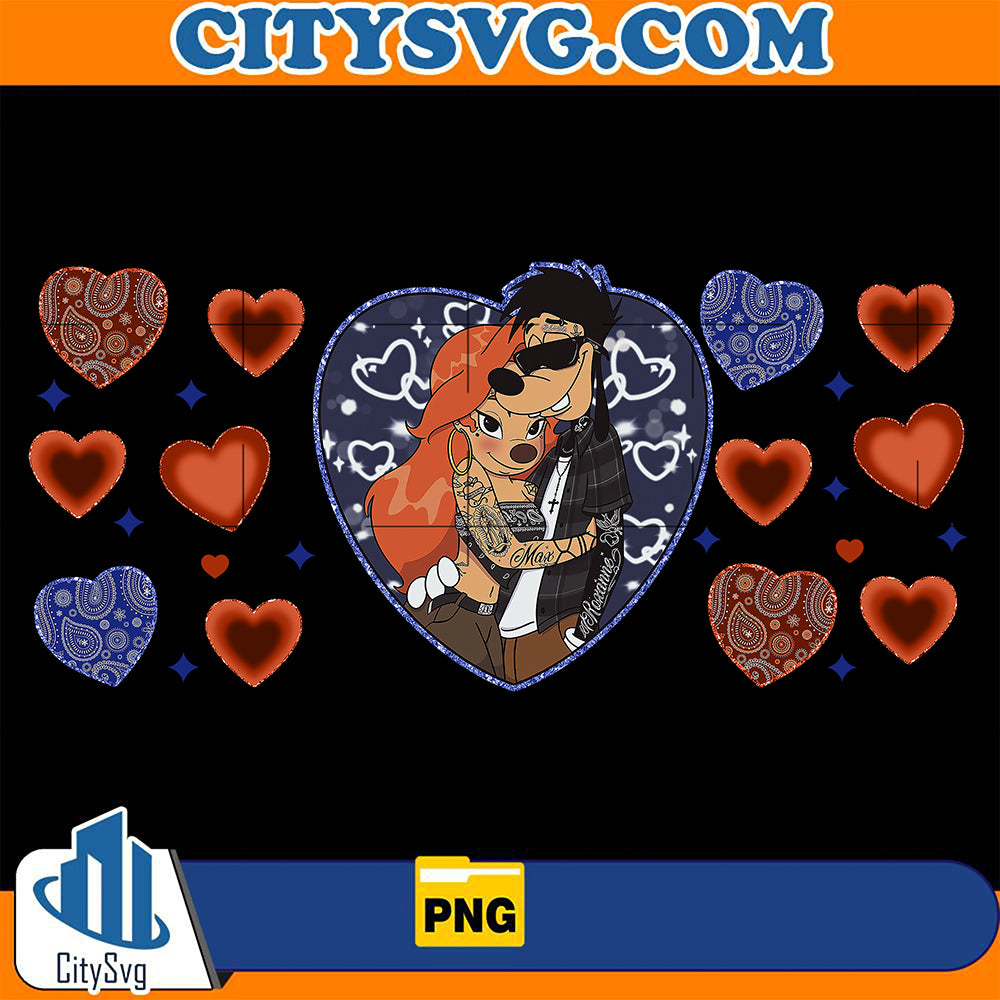 ChicanoCholoCartoonMaxAndRoxanneCouple16ozGlassCanValentinePng