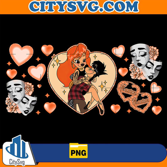 ChicanoCholoCartoonMaxAndRoxanneCouple16ozGlassCanValentinePng_3