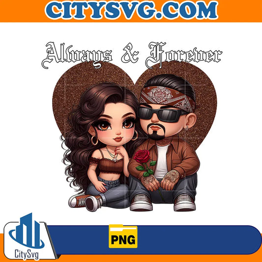 ChicanoCoupleValentineDesignPng_4