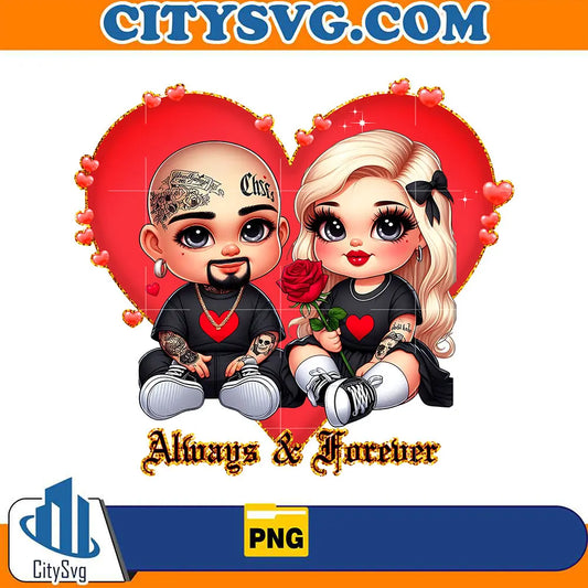 ChicanoLoverOldCholoAlwaysAndForeverCoupleValentinePng_4